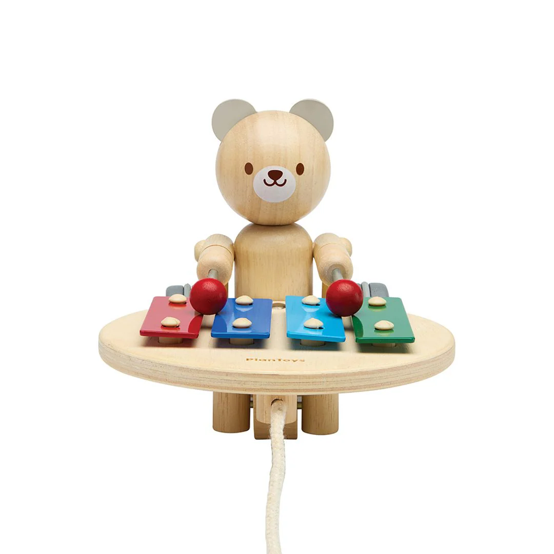 PlanToys Pull Along Musical Bear - Image 8