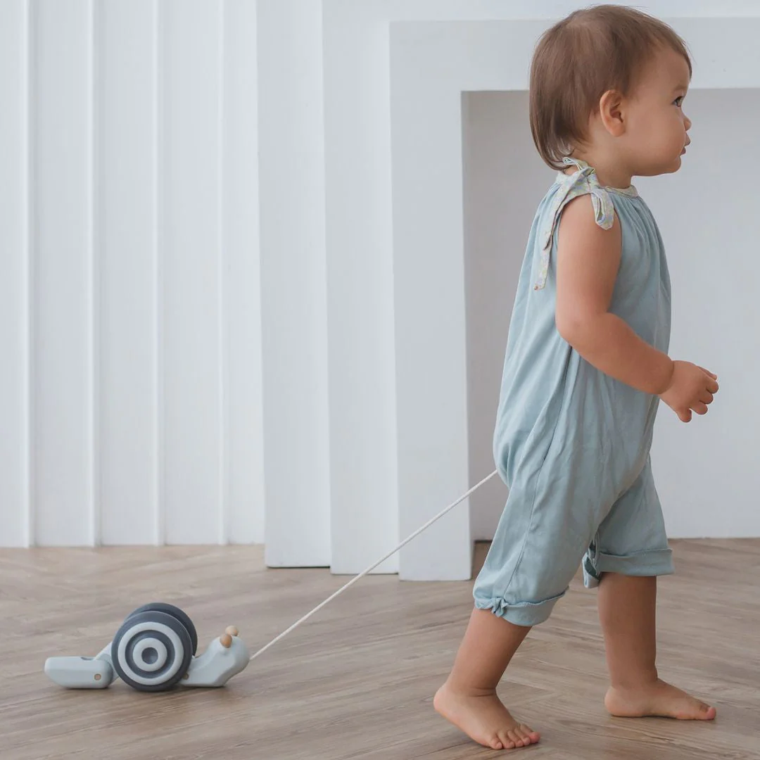 PlanToys Pull-Along Snail Mono - Image 4