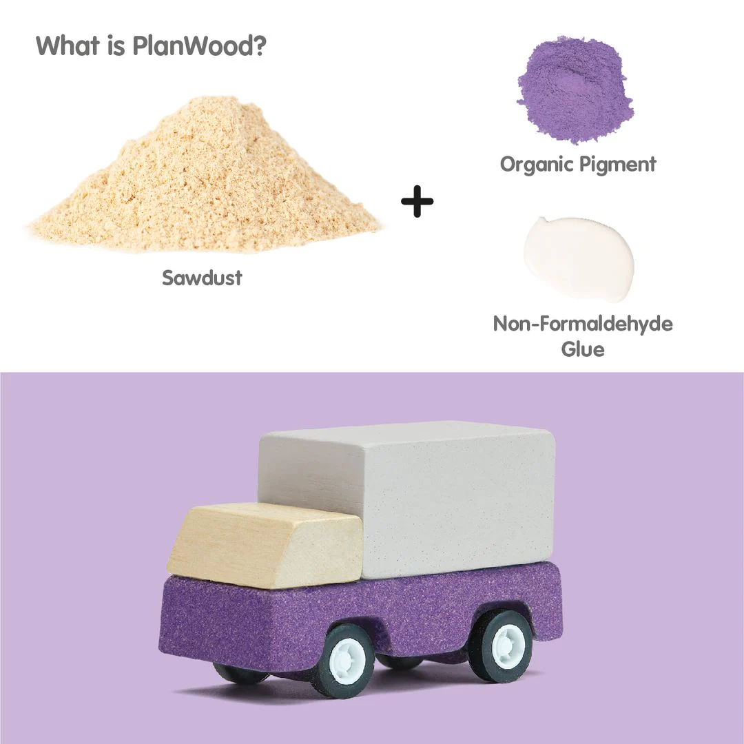 PlanToys Purple Delivery Truck - Image 5