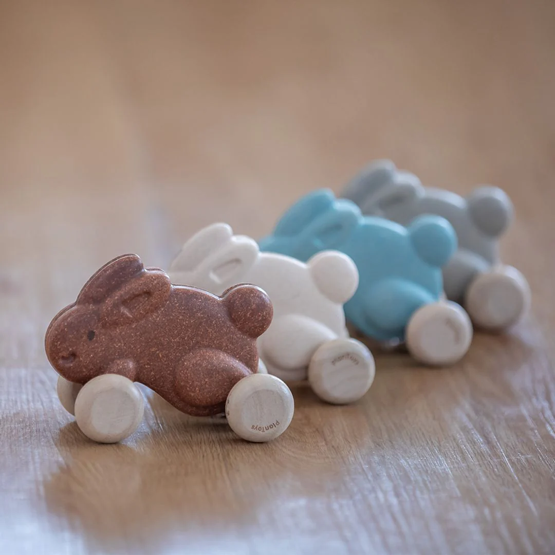 PlanToys Push Along Bunny - Brown - Image 2