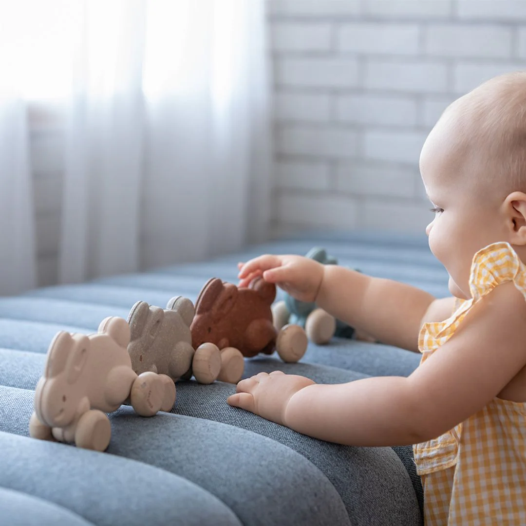 PlanToys Push Along Bunny - Brown - Image 5