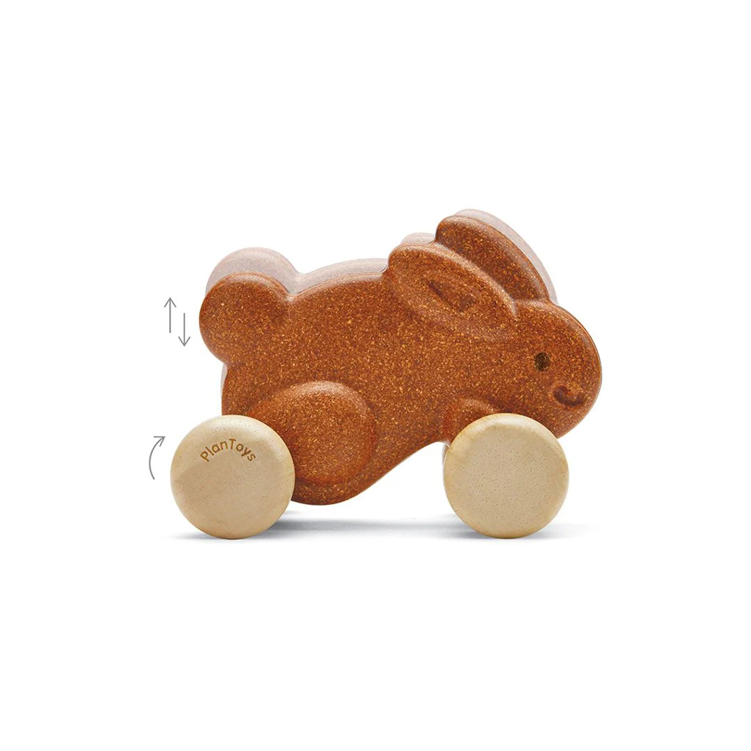 PlanToys Push Along Bunny - Brown - Image 8