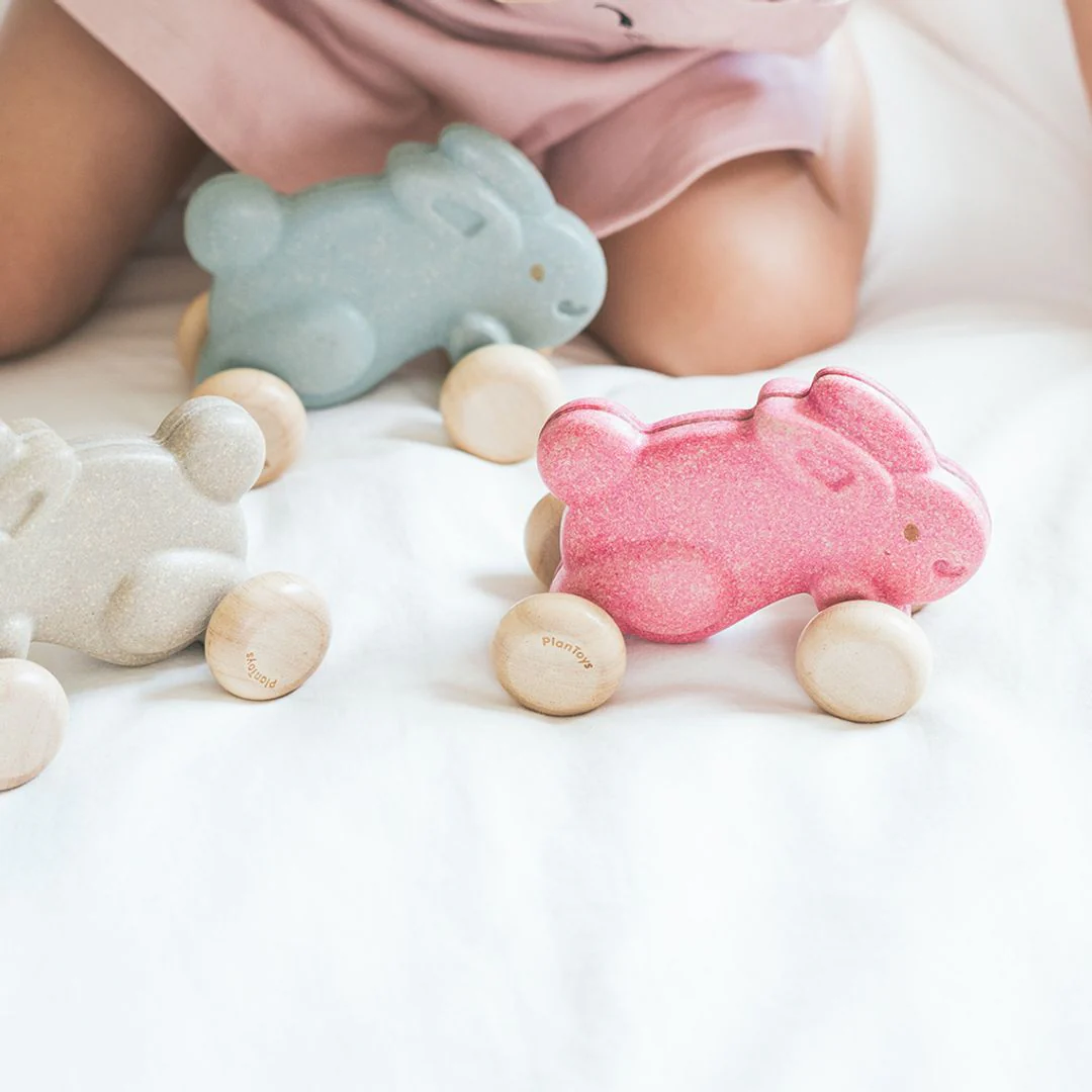 PlanToys Push Along Bunny - Pink - Image 4