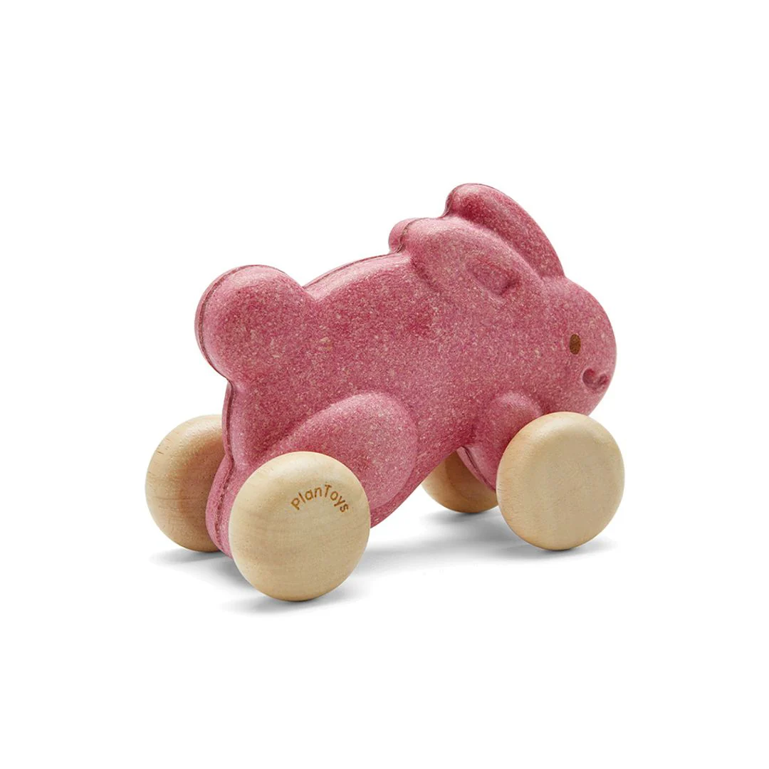PlanToys Push Along Bunny - Pink - Image 6