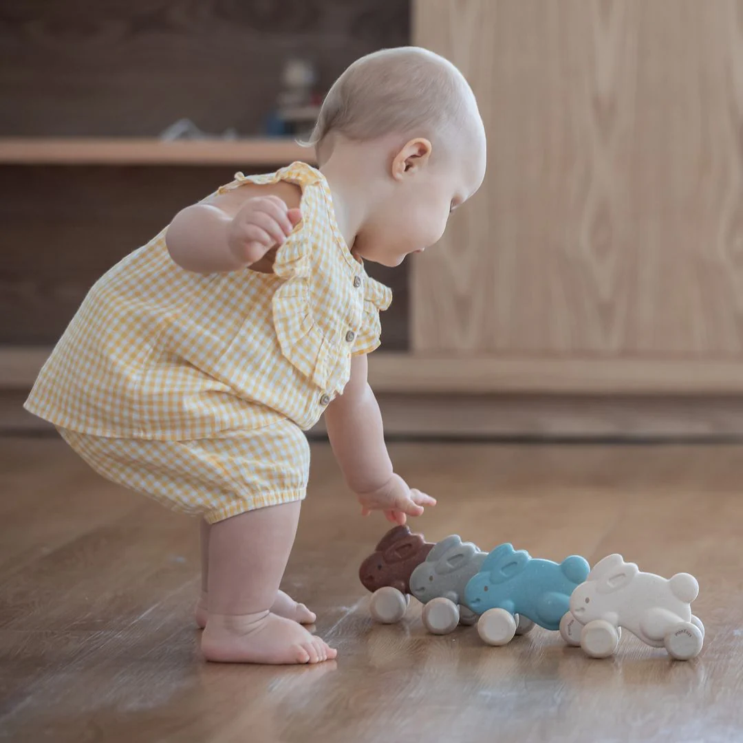PlanToys Push Along Bunny - White - Image 2