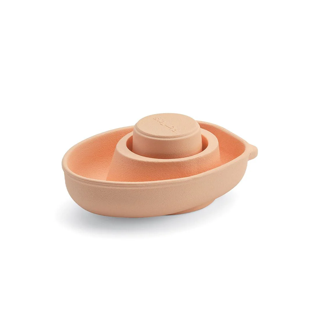 PlanToys Rubber Convertible Boat - Pastel Orange - Image 8