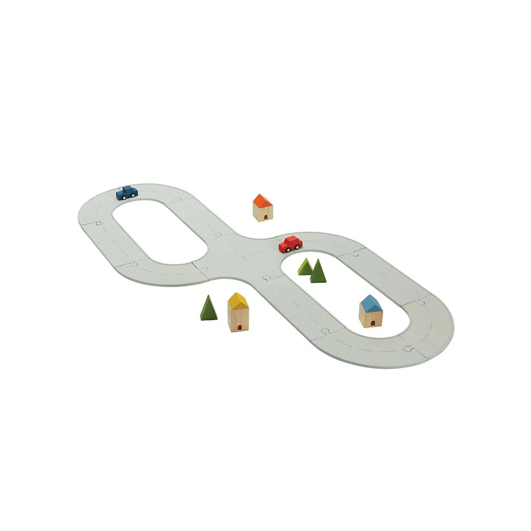 PlanToys Rubber Road & Rail Set - Medium - Image 7