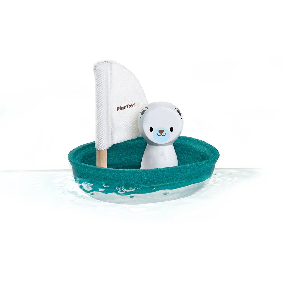 PlanToys Sailing Boat - Polar Bear - Image 5