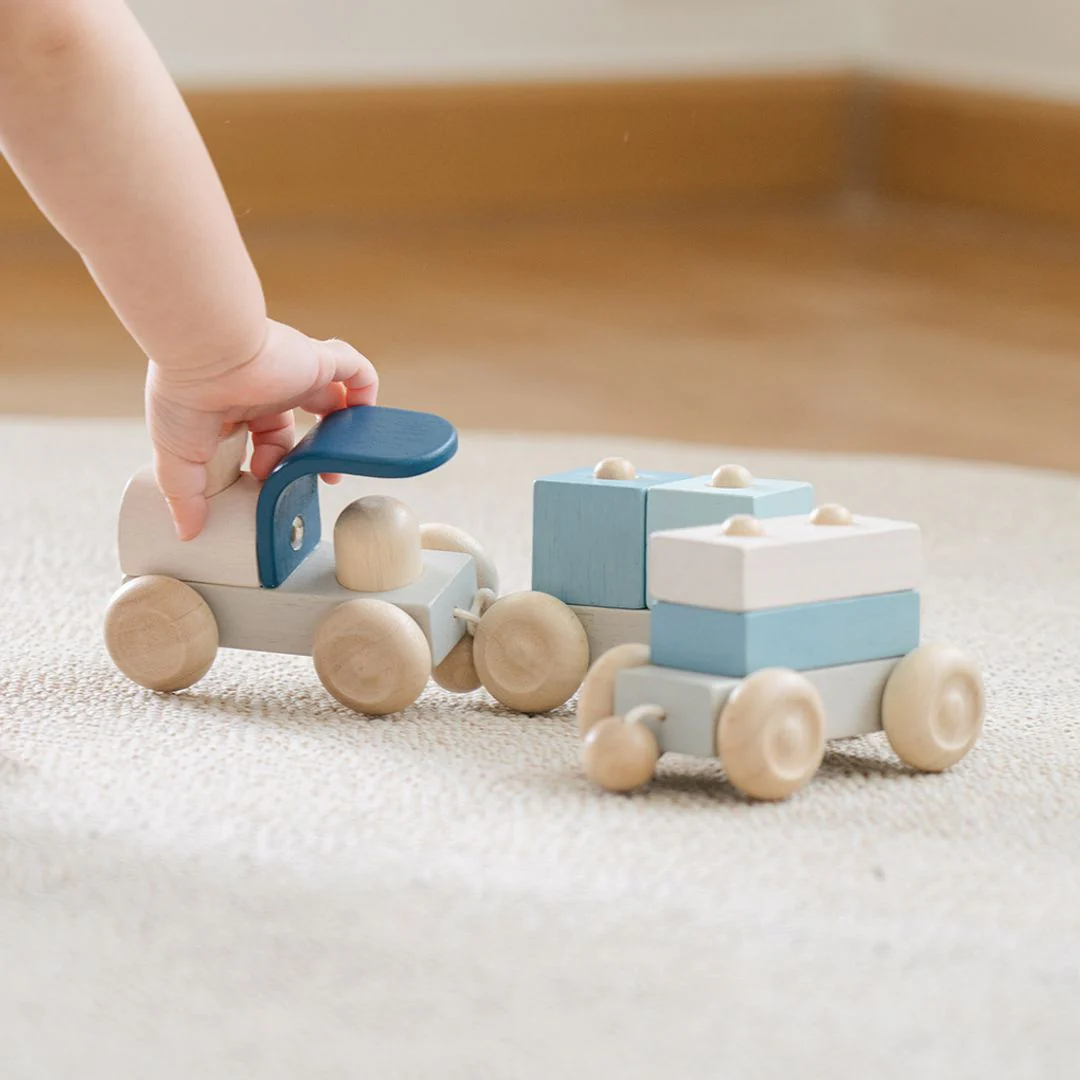 PlanToys Stacking Train Trio - Orchard - Image 2