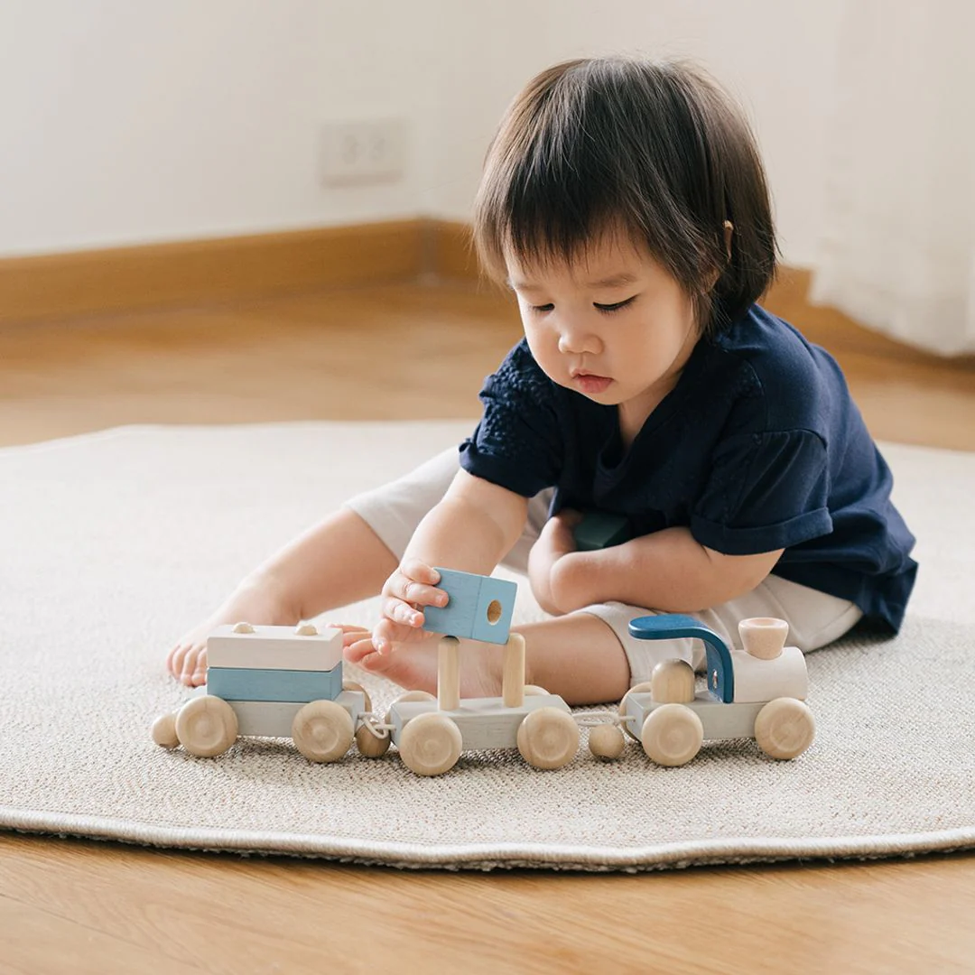 PlanToys Stacking Train Trio - Orchard - Image 5