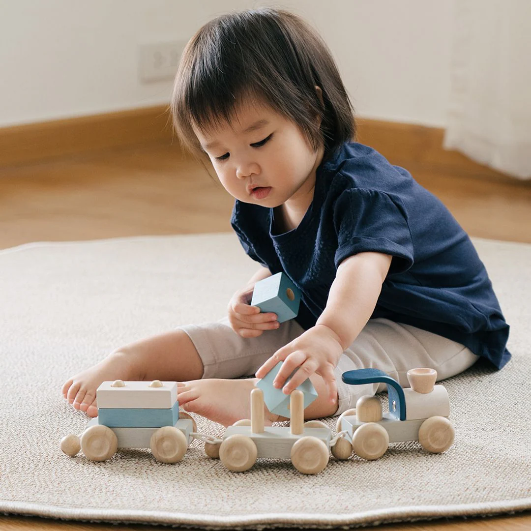 PlanToys Stacking Train Trio - Orchard - Image 6