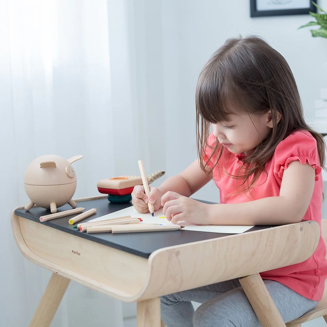 PlanToys Table & Chair - Black - Image 4