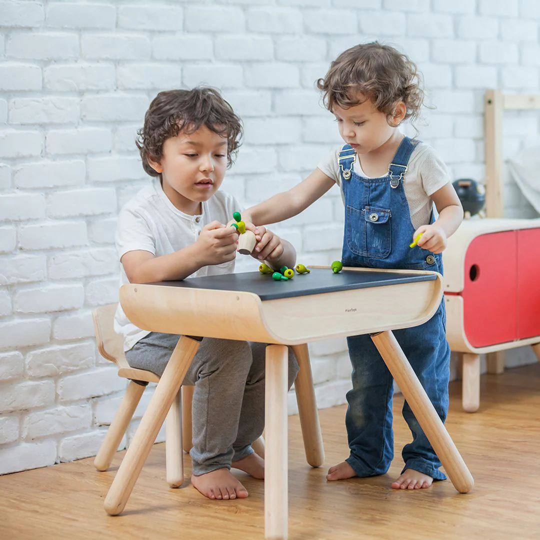 PlanToys Table & Chair - Black - Image 7