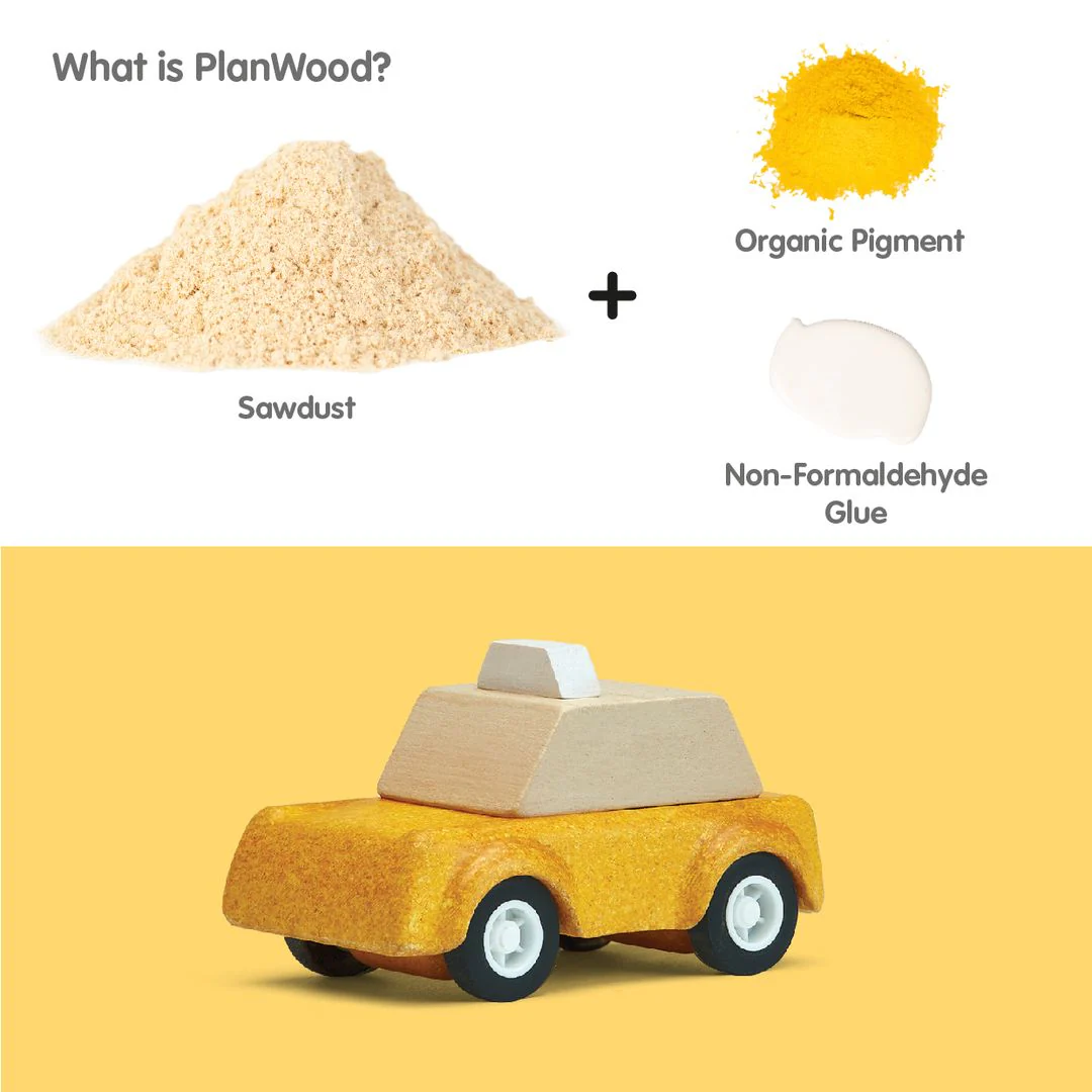 PlanToys Yellow Taxicab - Image 5