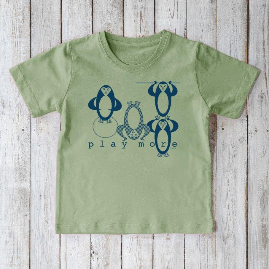 Uni-T "Play More" Penguin T-Shirt for Kids - Image 2