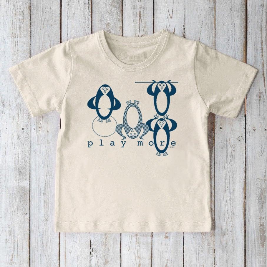 Uni-T "Play More" Penguin T-Shirt for Kids - Image 3