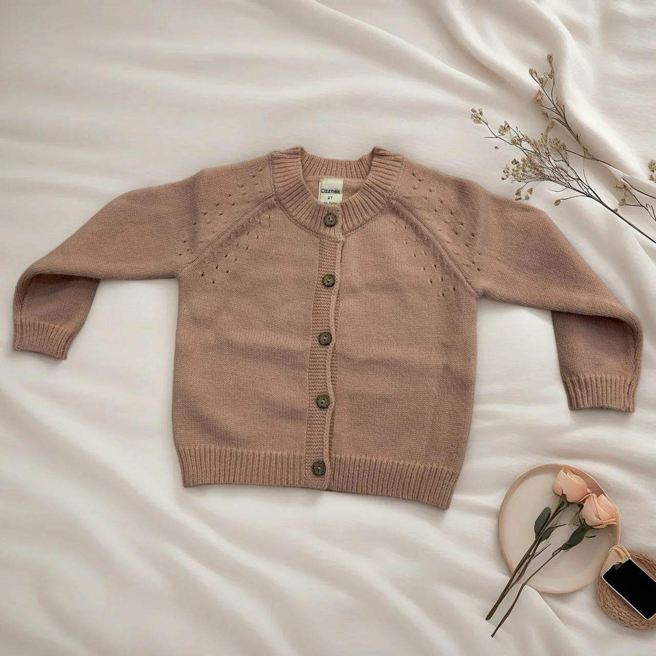 ozznekshoes Premium Organic Cotton Cardigan |Cozy Kids Sweater - Image 4
