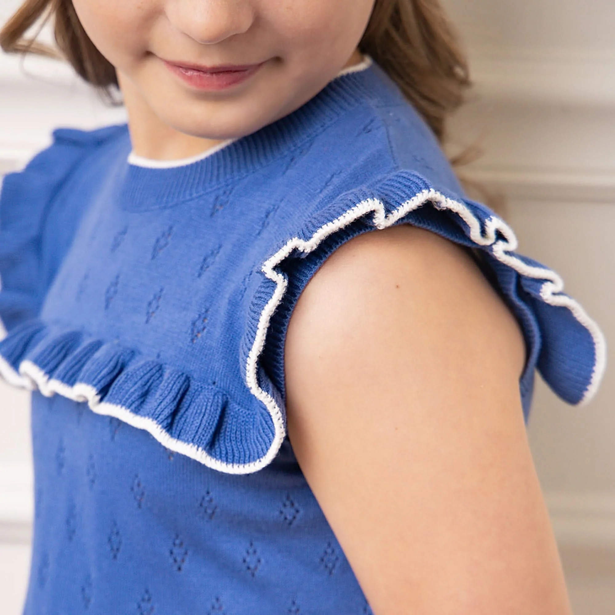 Hope & Henry Ruffle Yoke Organic Sweater Dress - Image 3