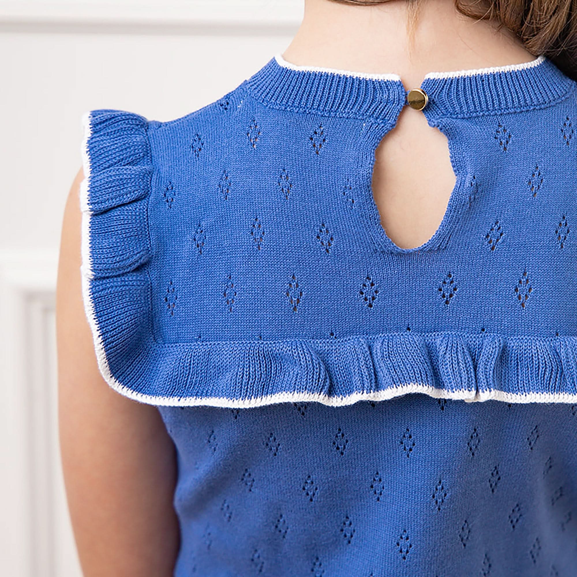 Hope & Henry Ruffle Yoke Organic Sweater Dress - Image 4