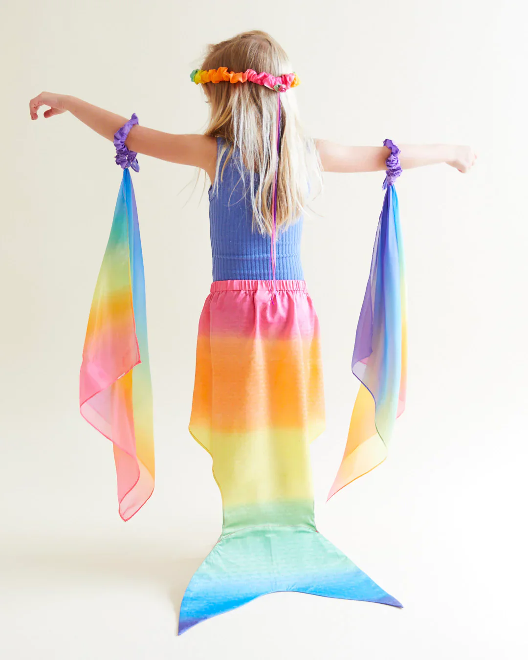 Sarah's Silks Large Rainbow Mermaid Tail - Image 3