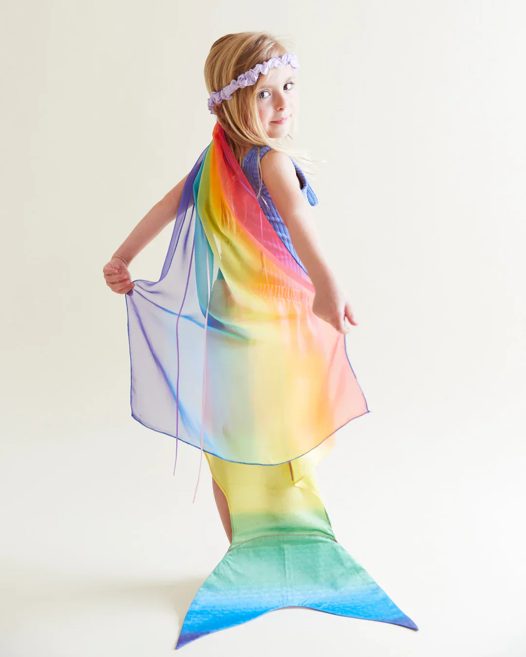 Sarah's Silks Large Rainbow Mermaid Tail - Image 5
