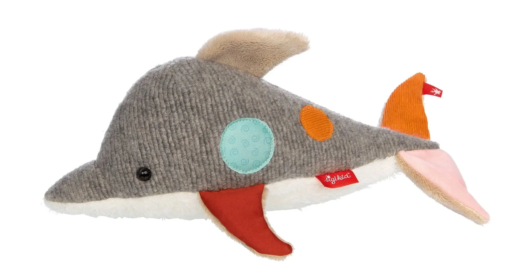Sigikid Patchwork Dolphin Plush Toy - Image 2