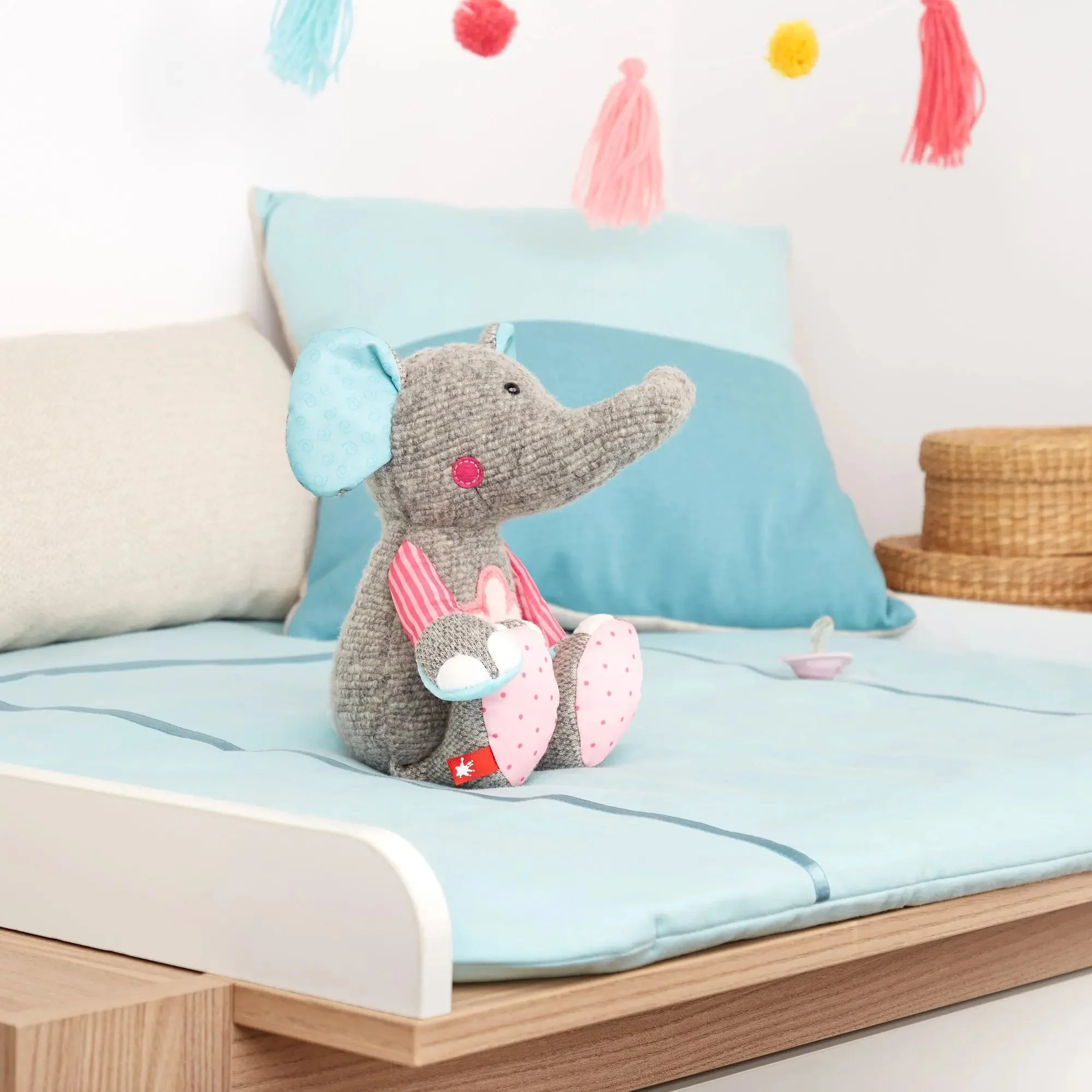 Sigikid Patchwork Flower Elephant Plush Toy - Image 8