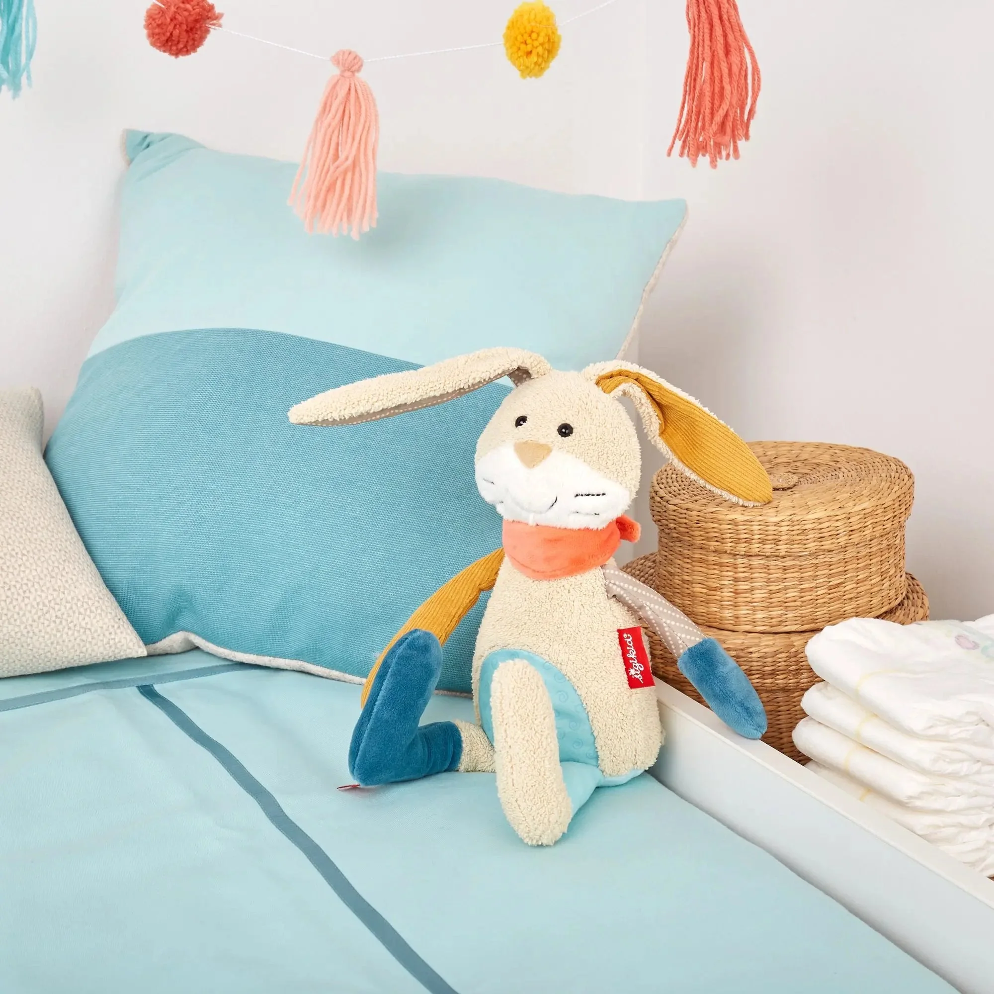 Sigikid Patchwork Rabbit Plush Toy - Image 2