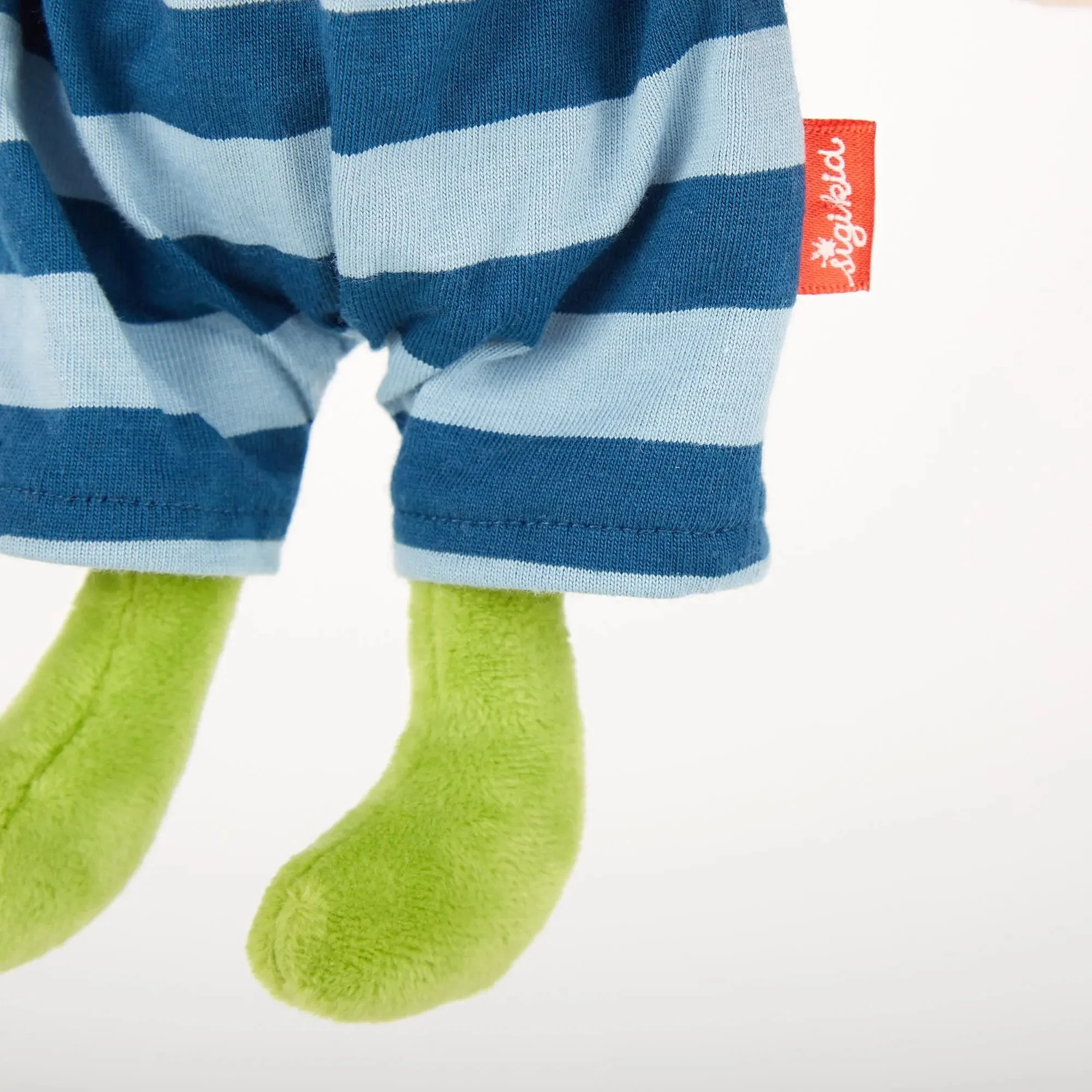 Sigikid Plush Doll with Blue Outfit - Image 5