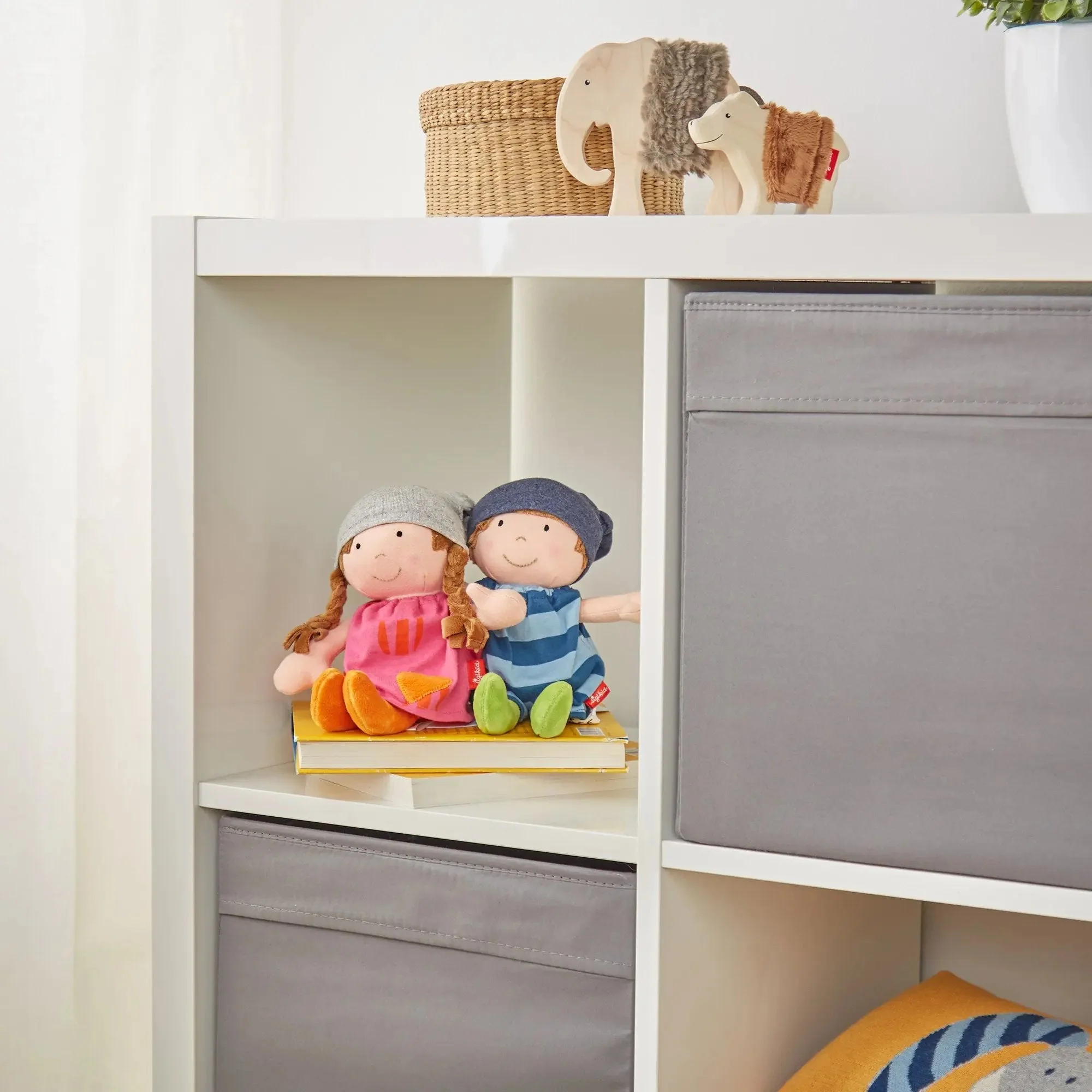 Sigikid Plush Doll with Blue Outfit - Image 7