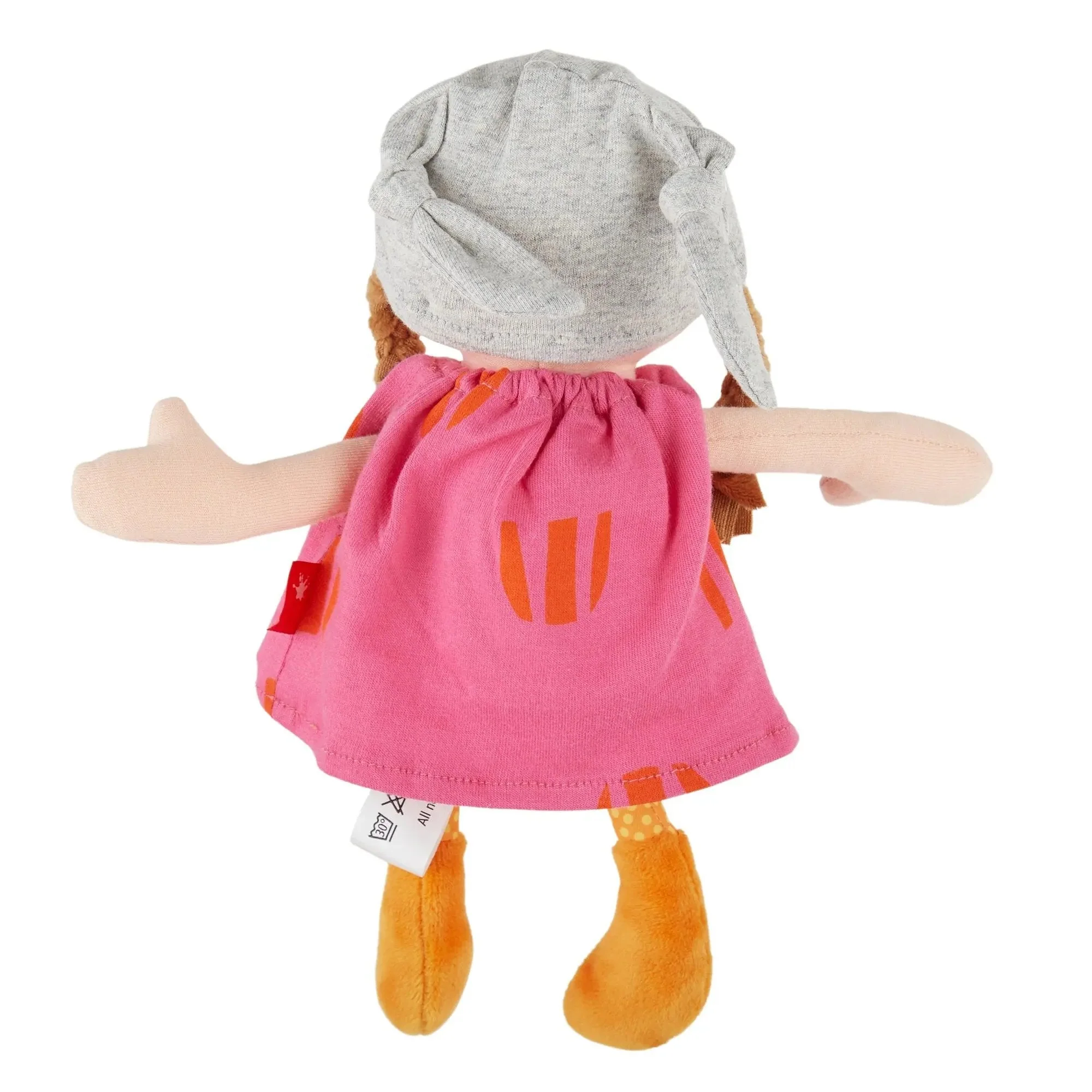 Sigikid Plush Doll with Pink Outfit - Image 5