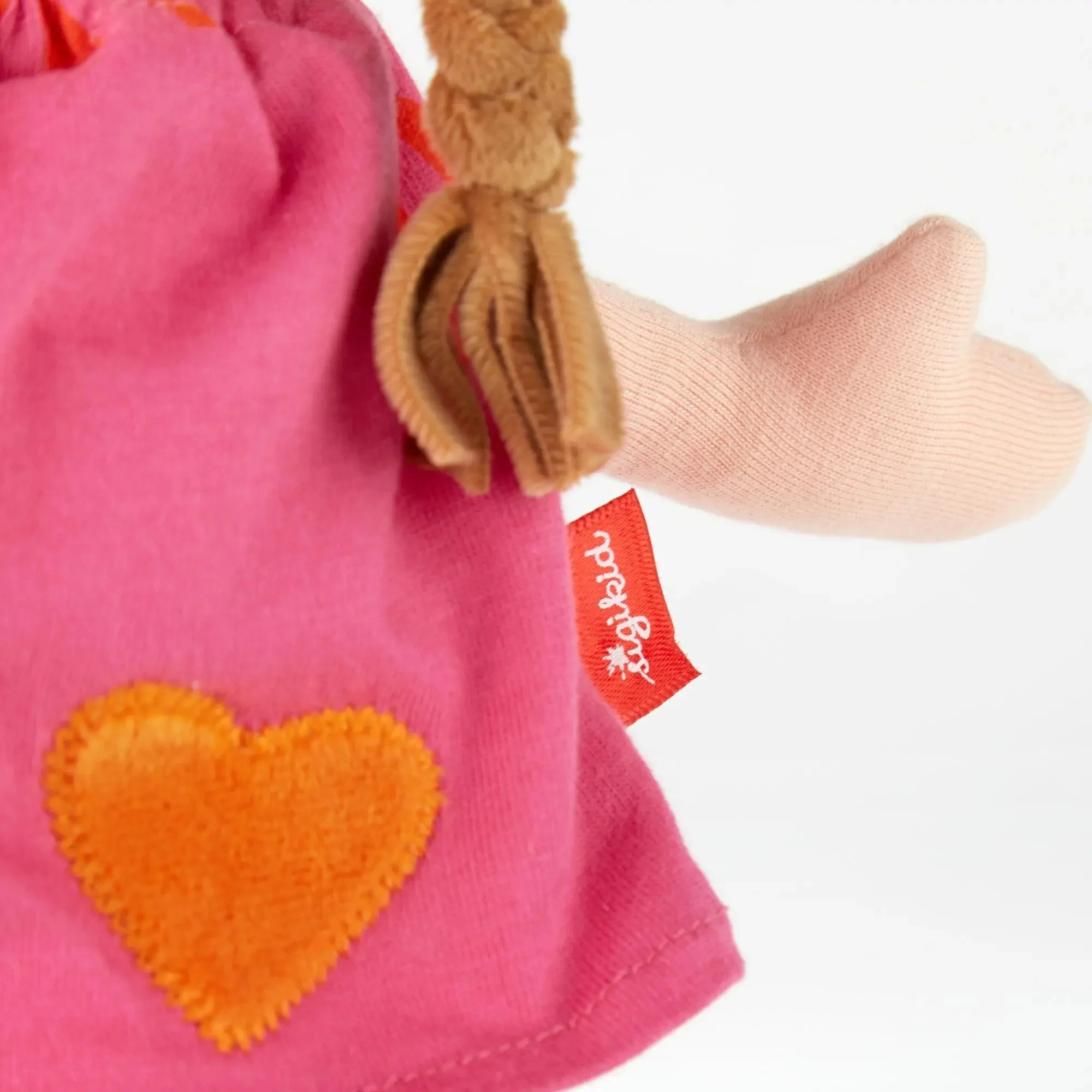 Sigikid Plush Doll with Pink Outfit - Image 6