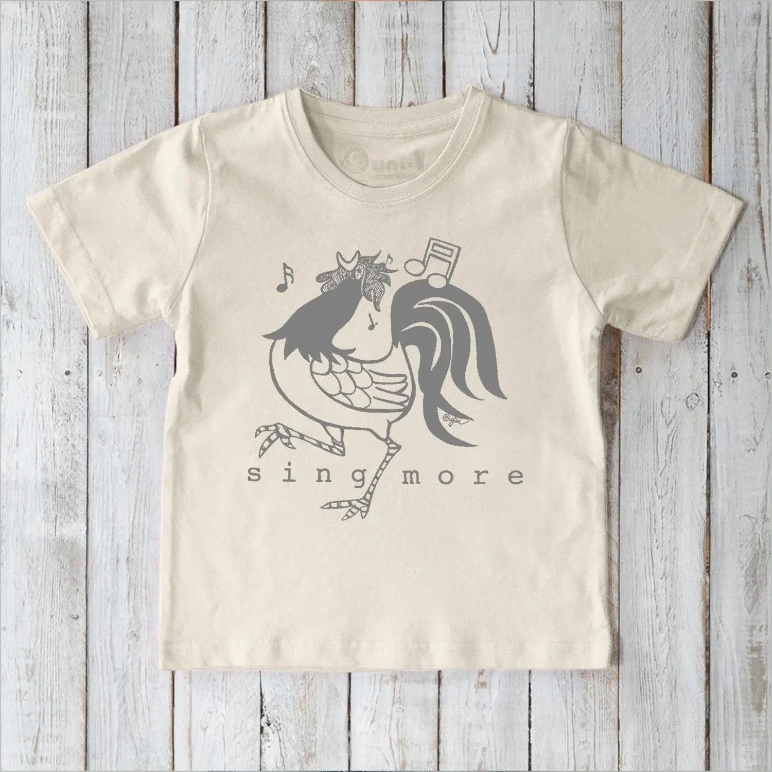 Uni-T "Sing More" Rooster T-Shirt for Kids - Image 2