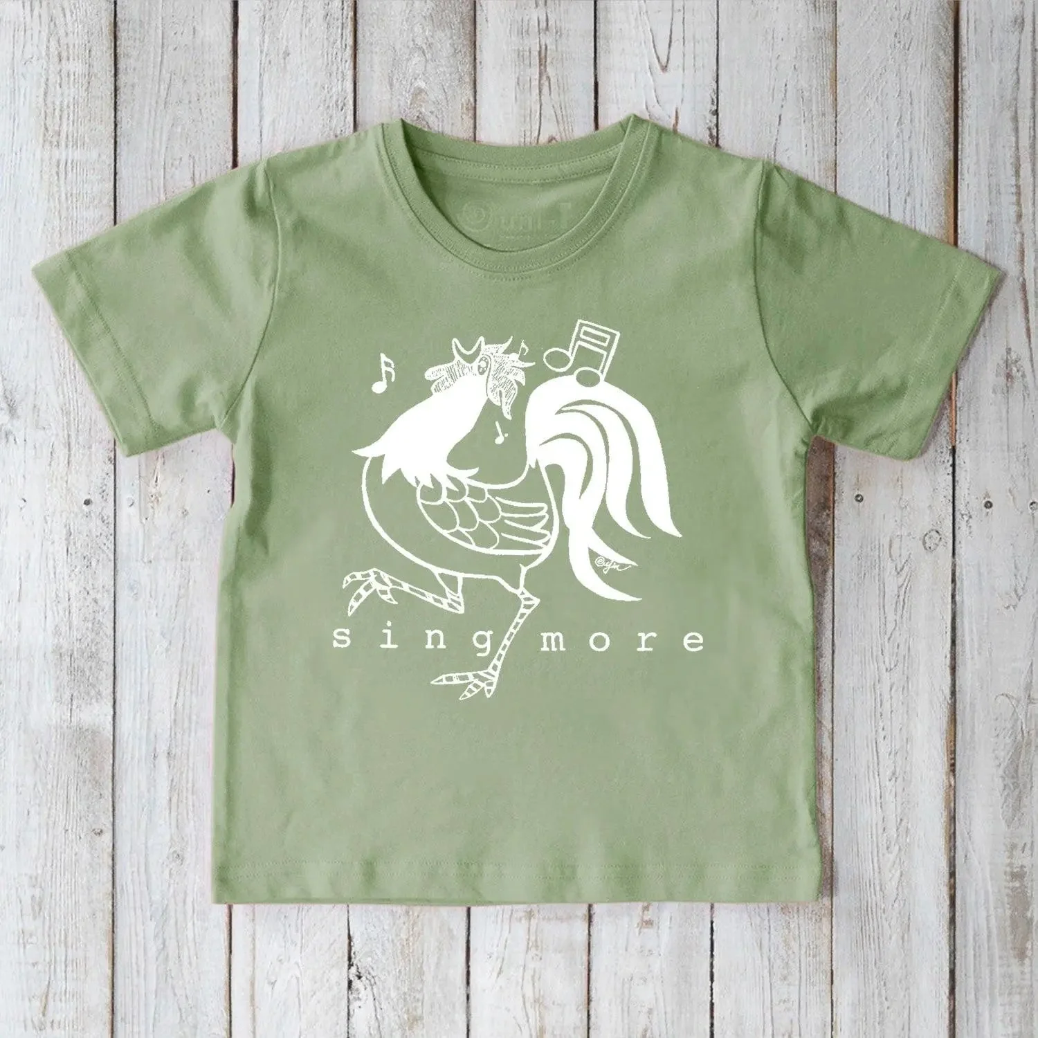 Uni-T "Sing More" Rooster T-Shirt for Kids - Image 3