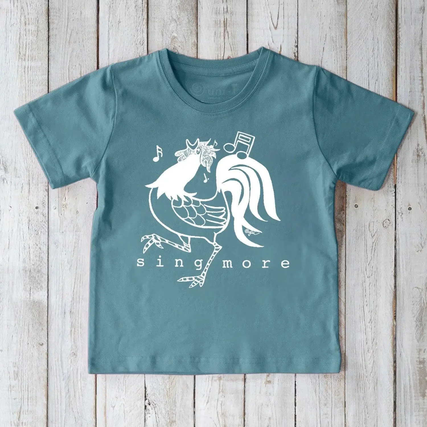 Uni-T "Sing More" Rooster T-Shirt for Kids - Image 4