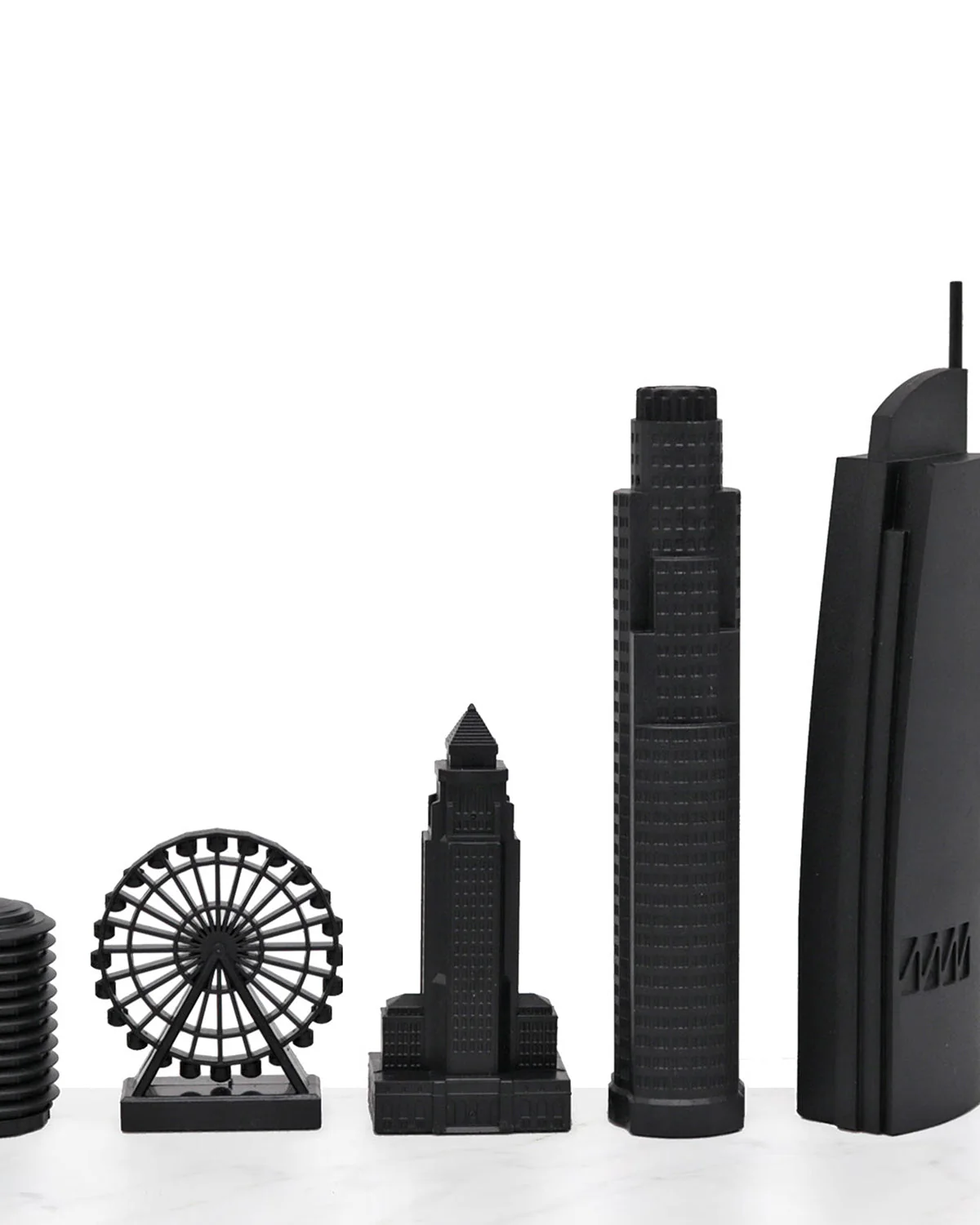 Skyline Chess Chess Set Acrylic LOS ANGELES Edition with Marble Hatch Board - Image 3