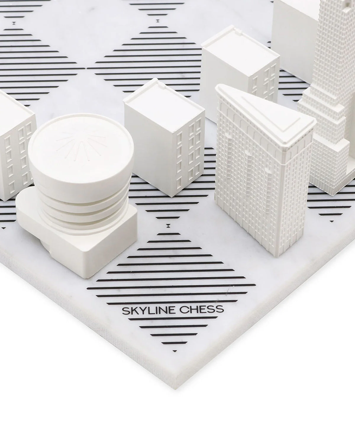 Skyline Chess Chess Set Acrylic NEW YORK Edition with Marble Hatch Board - Image 3