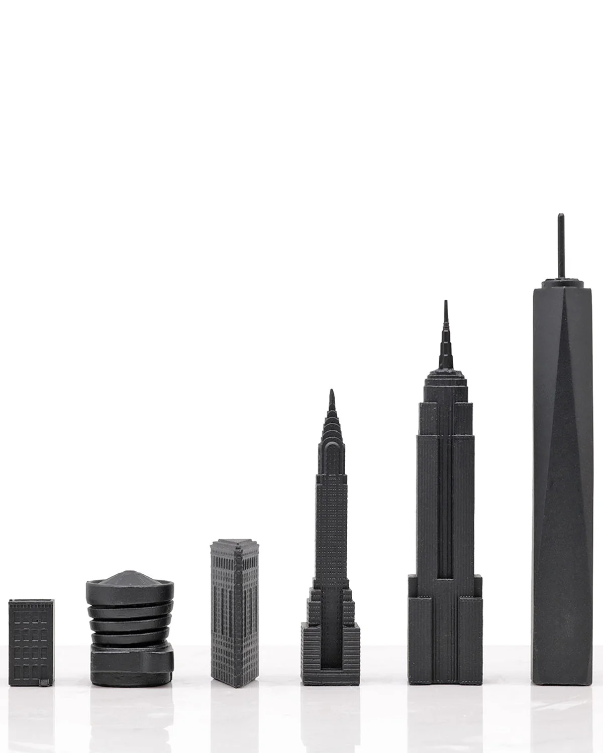 Skyline Chess Chess Set Luxury Bronze NEW YORK Edition with Marble Hatch Board - Image 3