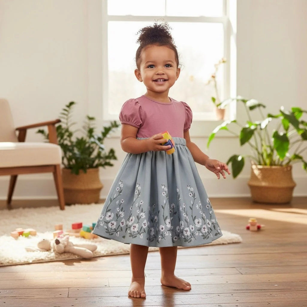 ozznekshoes Soft and Breathable Organic Cotton Girl Dress | Bloom - Image 3