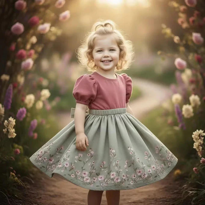 ozznekshoes Soft and Breathable Organic Cotton Girl Dress | Bloom - Image 7