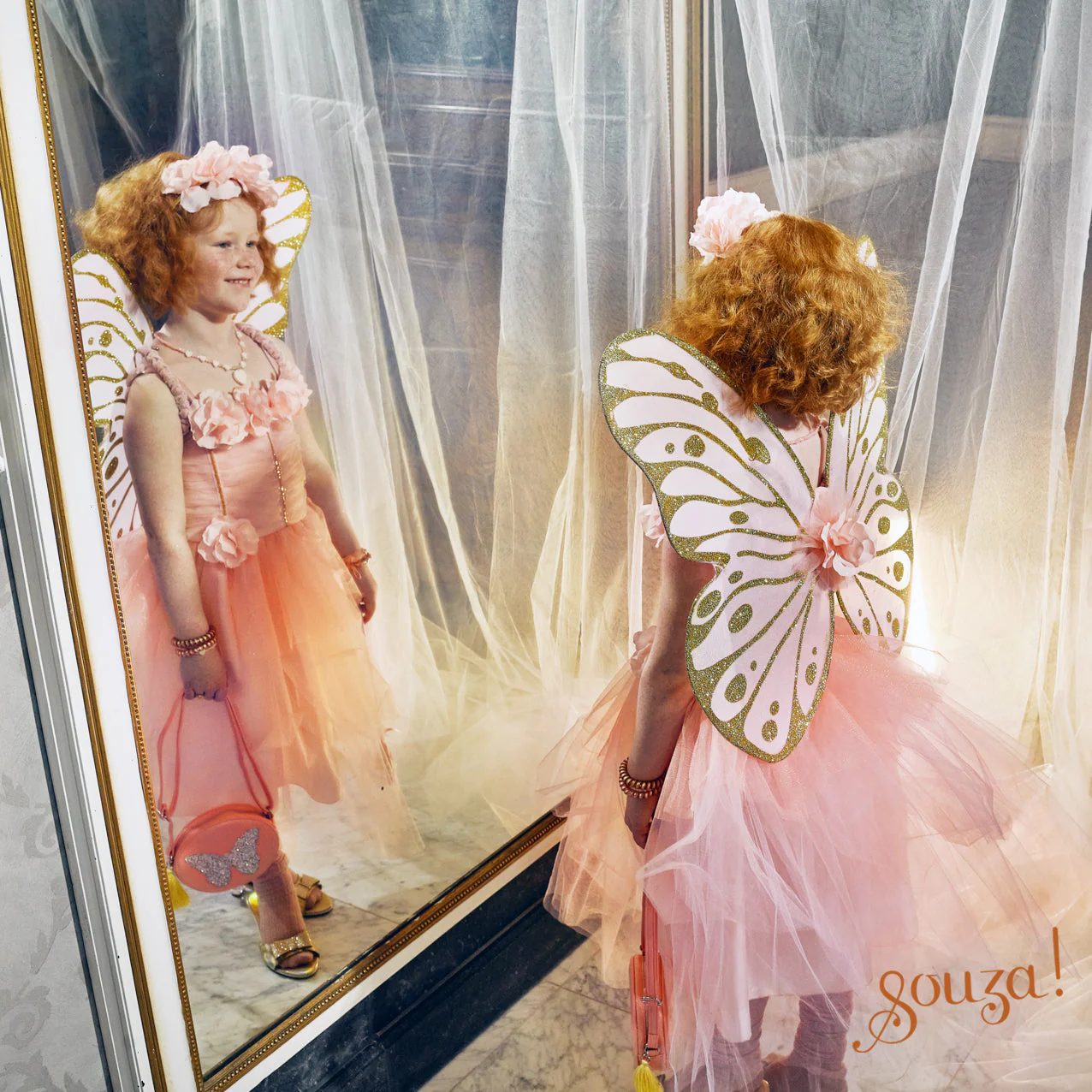 Souza Annemarie Fairy Costume – Dress and Wings Set (peach) - Image 2