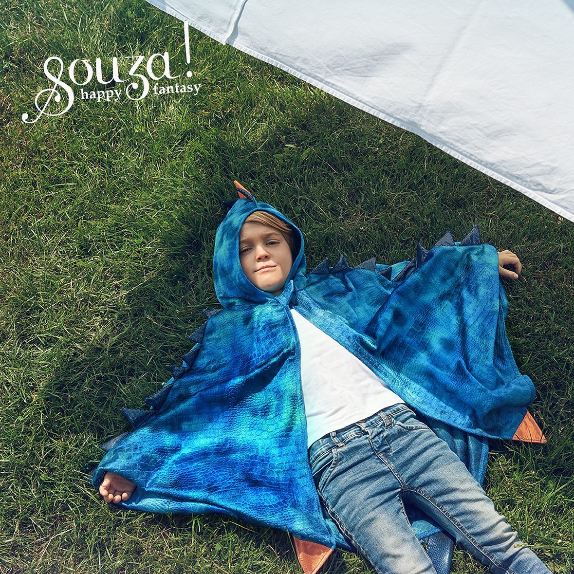 Souza Blue Dragon Costume Cape for Kids - Image 3