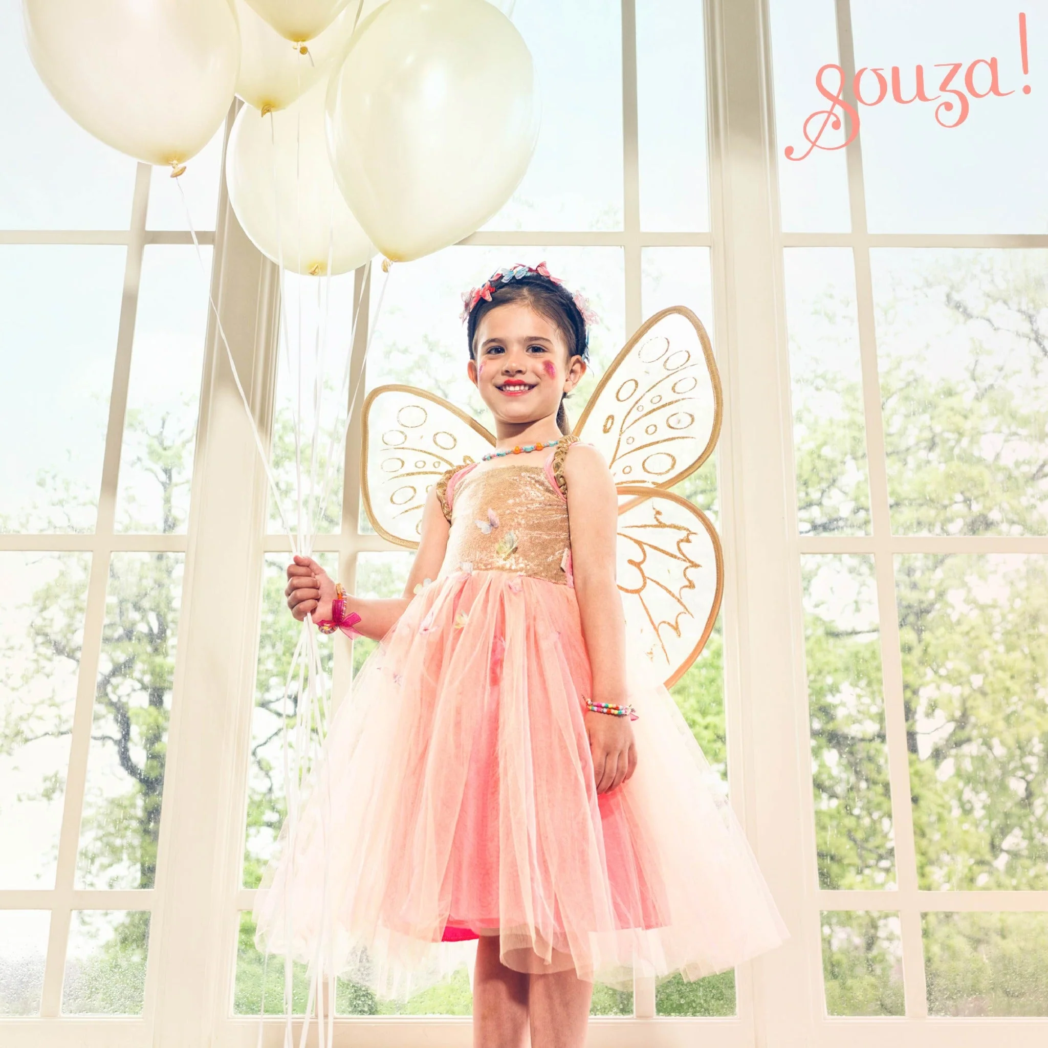 Souza Joanna Fairy Costume–Dress and Wings Set (orange) - Image 3