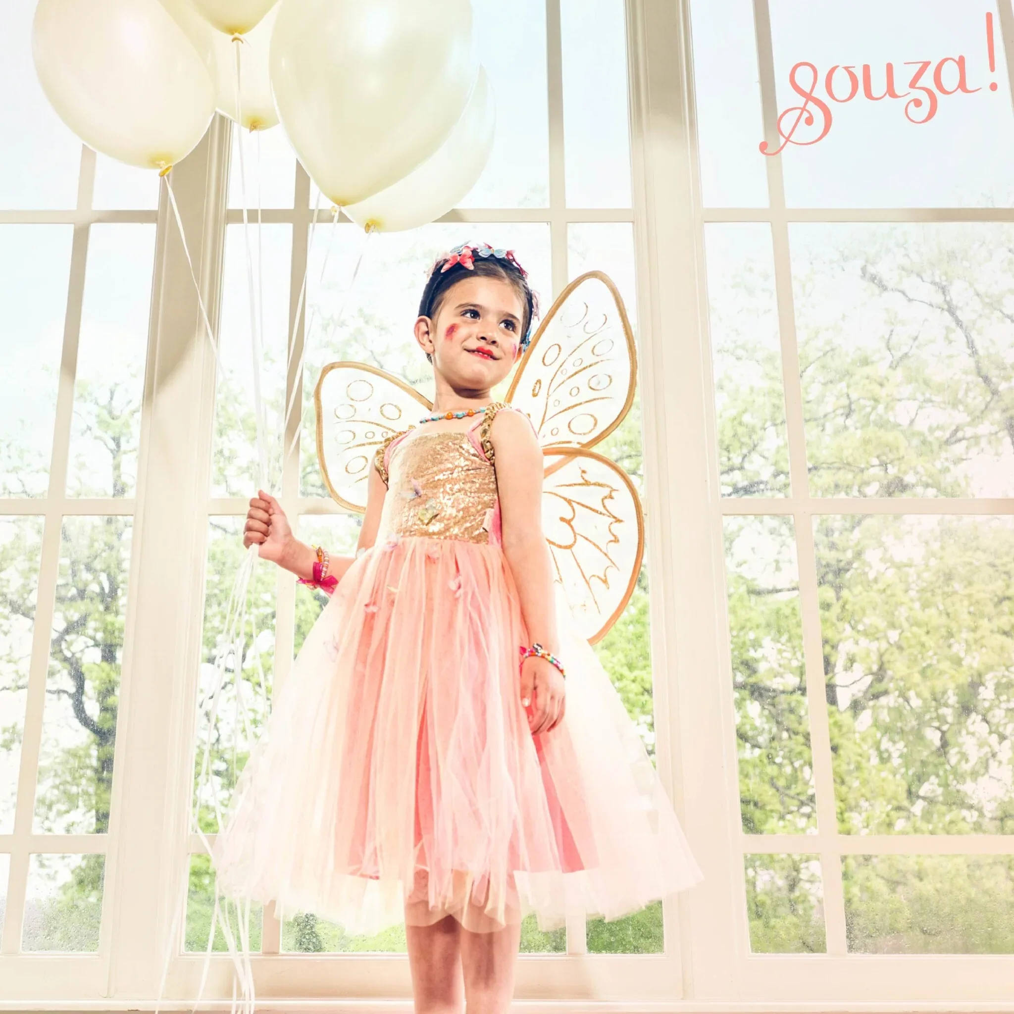 Souza Joanna Fairy Costume–Dress and Wings Set (orange) - Image 4