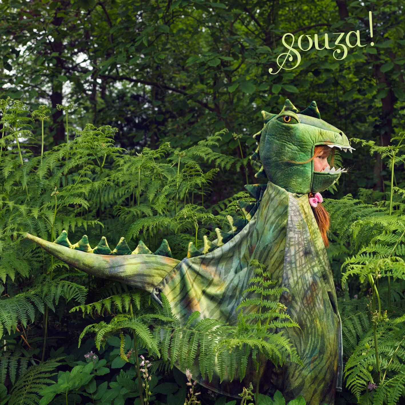 Souza  T rex Green Dragon Costume Cape for Kids - Image 3