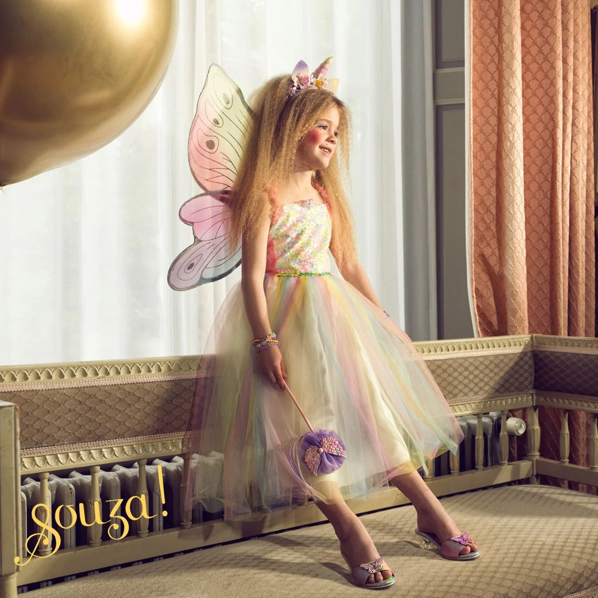 Souza Valerie Fairy Costume – Dress and Wings Set (multicolor) - Image 5