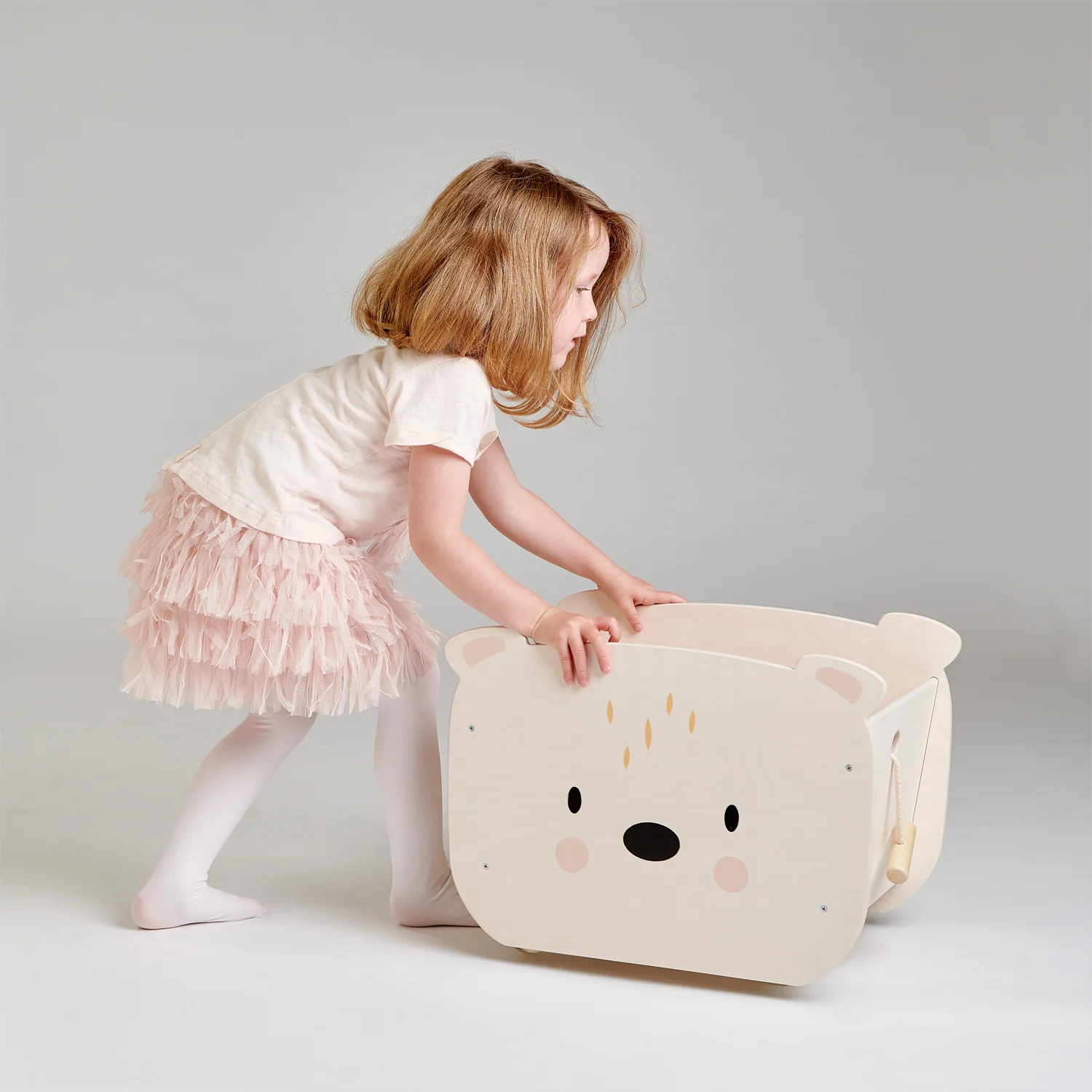 Tender Leaf Pull Along Bear Cart - Image 3