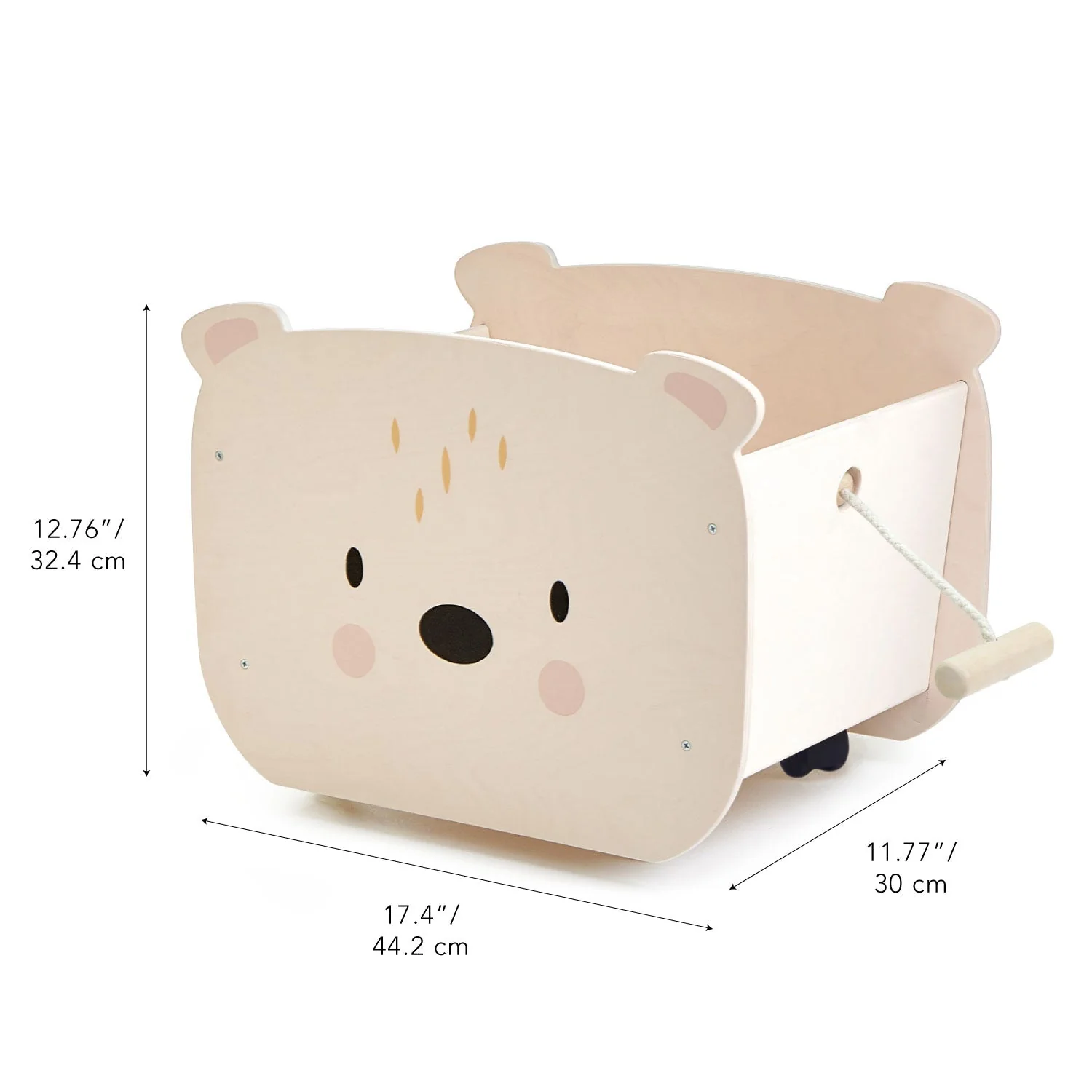 Tender Leaf Pull Along Bear Cart - Image 5