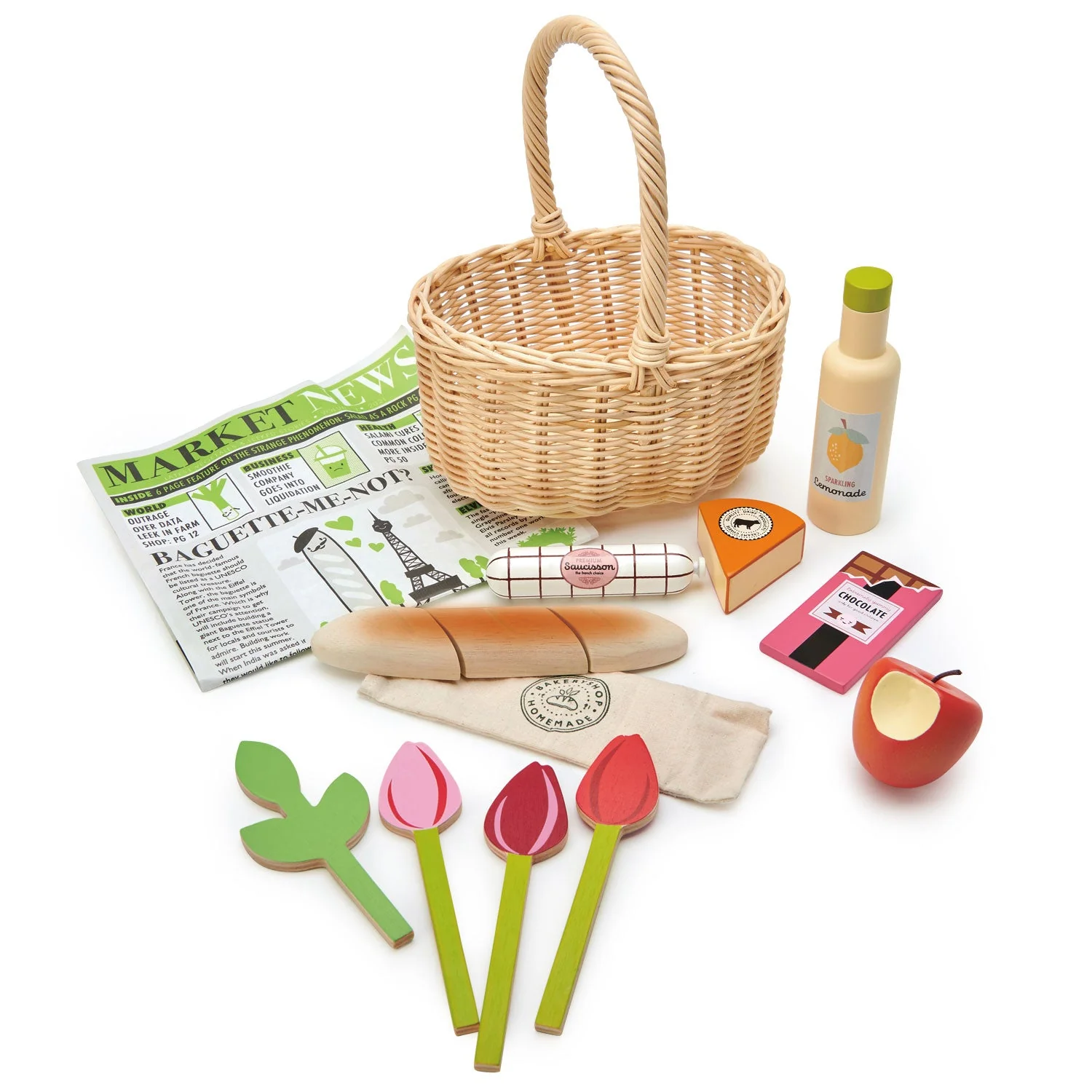 Tender Leaf Wicker Shopping Basket - Image 2