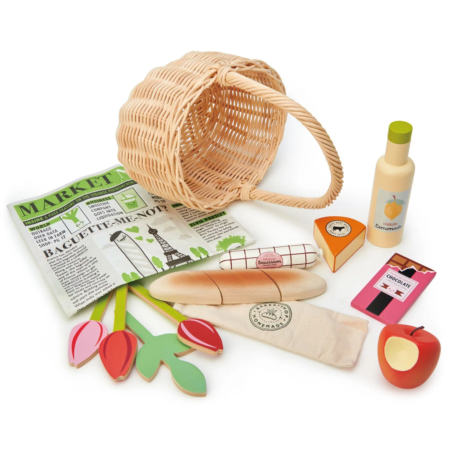 Tender Leaf Wicker Shopping Basket - Image 3
